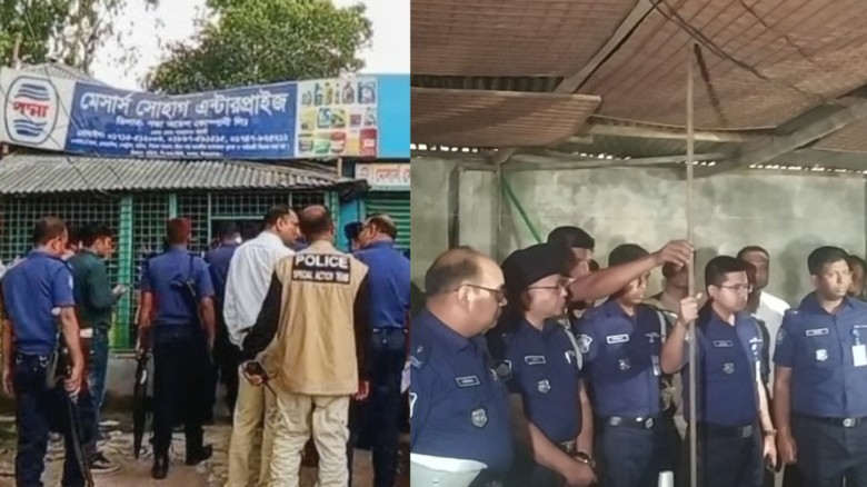 সিরাজগঞ্জে পানির ট্যাংক ও দোকান থেকে ২১শ লিটার ডিজেলসহ আটক ২