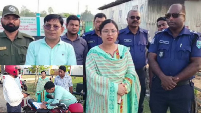 সড়ক আইন অমান্য, ডোমারে ৭ চালককে জরিমানা