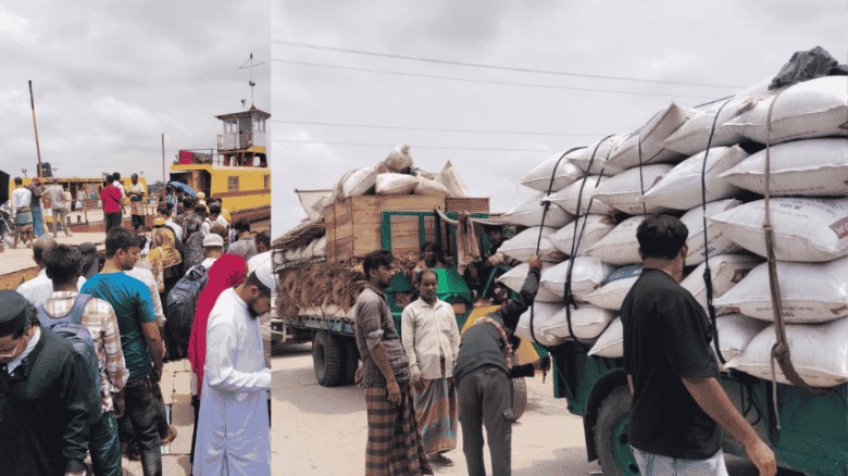 কিশোরগঞ্জ জেলা পরিষদ প্রশাসকের উদ্যোগে বালিখোলা ফেরিঘাটে ১০ দিন টোল ফ্রি