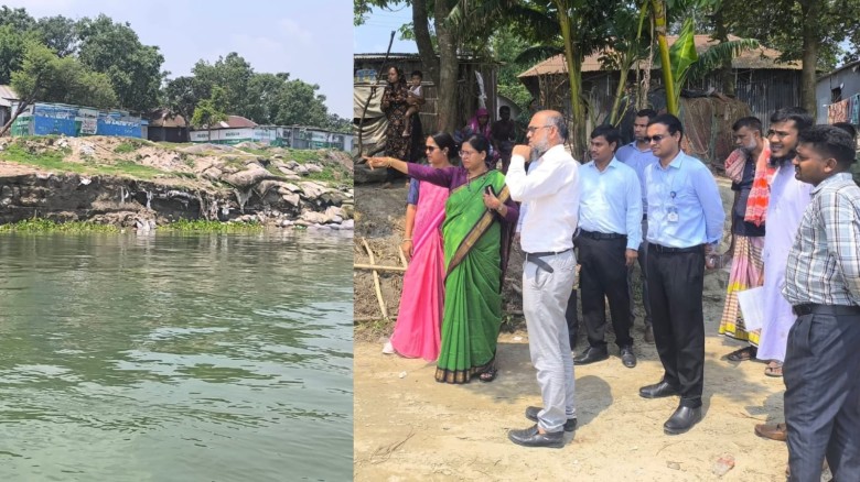 রাজবাড়ীর পদ্মা ভাঙ্গনসহ লঞ্চ ও ফেরিঘাট পরিদর্শনে জেলা প্রশাসক
