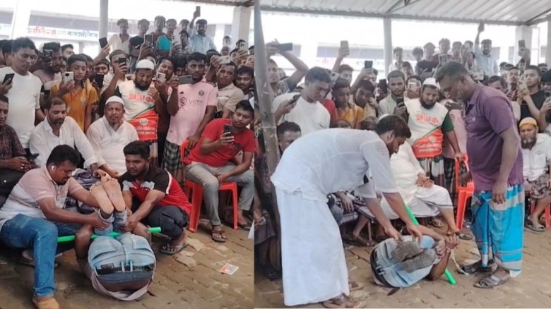 মাদক বিক্রির অভিযোগে সালিস বৈঠকে মধ্যযুগীয় কায়দায় নির্যাতন