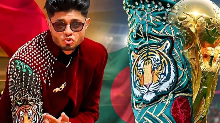 বিশ্বকাপের মঞ্চে জ্যাকেটে বাংলাদেশ ফুটিয়ে তুললেন সঞ্জয়