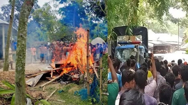 শিশু নন্দিনী হত্যা: ওসি প্রত্যাহার, আহত এসপিসহ ২০ জন