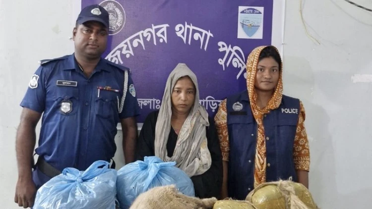 বিজয়নগরে গাঁজাসহ নারী গ্রেপ্তার