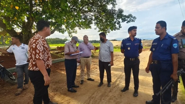 বাঘাইছড়িতে অবৈধ বালু উত্তোলন বন্ধে অভিযান, মালামাল জব্দ