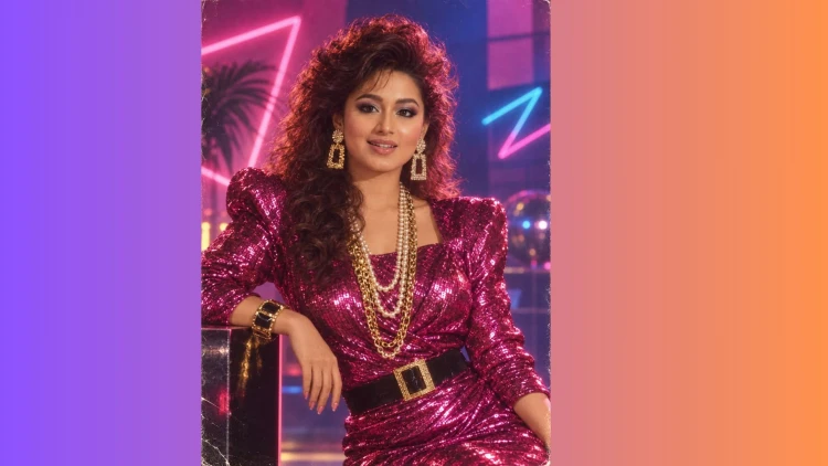 টাইমলাইনে আশির দশকের বাতাস: এআই প্রযুক্তিতে ভিন্টেজ লুকে ধরা দিলেন তারকারা